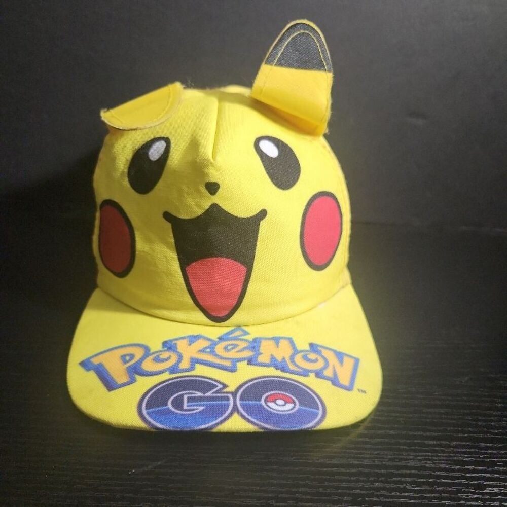 Pokémon GO Hat Yellow‎ Baseball Cap Hat strapback 3D Pikachu Ears Anime Gaming